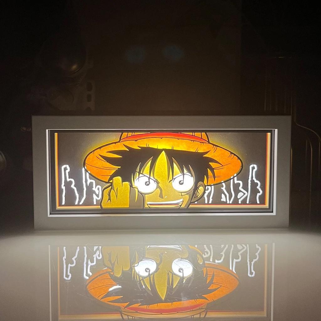 3D Paper Carving Light Lamp - One Piece - Monkey D. Luffy