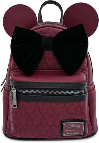 Loungefly Mini Backpacks - Disney - Minnie Mouse Embroidered Pattern