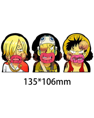 3D Lenticular Sticker - One Piece - Luffy, Usopp & Sanji