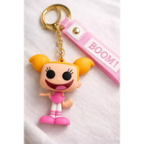 3D PVC Figure Keychain - Dexter's Laboratory - Dee Dee Pink Dress
