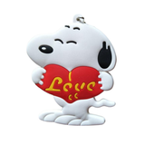 Peanuts Snoopy with Love Heart PVC keychain