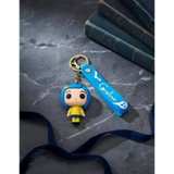 3D PVC Figure Keychain - Coraline - Chibi Yellow Raincoat Standing