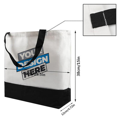 Custom Patchwork Canvas Tote Bag