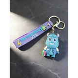 3D PVC Figure Keychain - Disney/Pixar - Sulley With Books, Monsters Inc. Strap