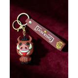 3D PVC Figure Keychain - Rey Leon - Pumbaa Eating Bug