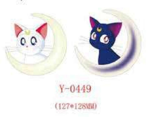 3D Lenticular Sticker - Sailor Moon - Luna Cat Sitting on Crescent Moon