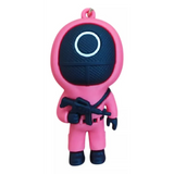 3D PVC Figure Keychain - Squid Game - Circle Guard With Rifle