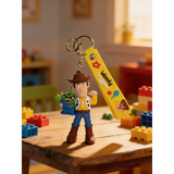 3D PVC Figure Keychain - Toy Story - Woody Holding Alien