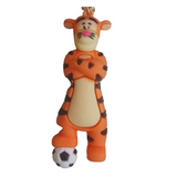 3D PVC Figure Keychain - Winnie the Pooh - Tigger With Soccer Ball