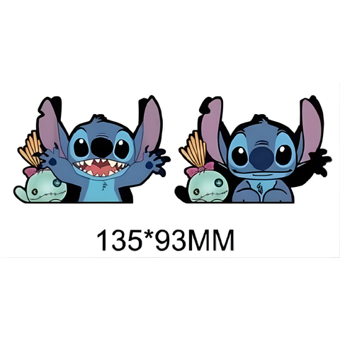 3D Lenticular Sticker - Disney - Stitch & Scrump Smiling and Neutral Poses
