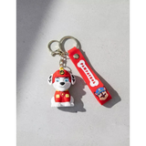 3D PVC Figure Keychain - Paw Patrol - Marshall Firefighter Sitting Variant 2