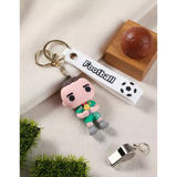 3D PVC Figure Keychain - Football Club - Goalkeeper Holding Glove Medal