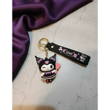 3D PVC Figure Keychain - Kuromi - Winking With Wand