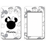 ID Card Badge Holder - Mickey & Friends - Minnie Mouse Silhouette With Bow Pattern