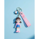 3D PVC Figure Keychain - Doraemon - Shizuka Minamoto Classic Outfit