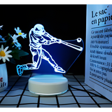 3D LED Night Light - Baseball Player