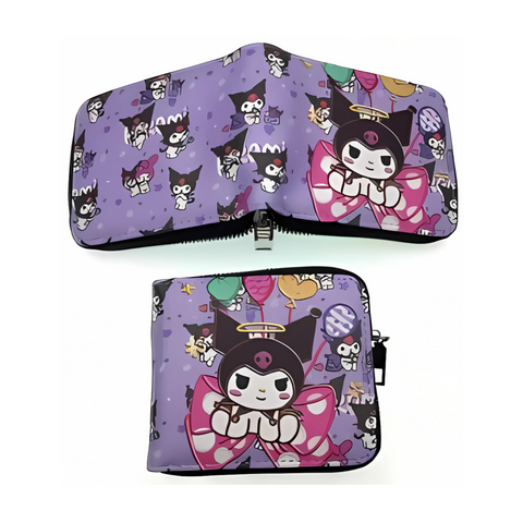 Zippered Short Wallet - Sanrio - Kuromi