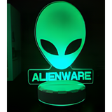 3D LED Night Light - Alienware - Alien head / Alienware logo