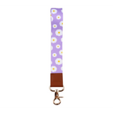 Lanyard - Daisy Flowers on Purple