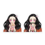 3D Lenticular Sticker - Demon Slayer - Nezuko Kamado Eating Toast and Bamboo