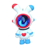 3D PVC Figure Keychain - Universo Astronautas - Bunny Astronaut Heartbeat