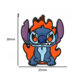Bracelet Charm - Lilo & Stitch - Angry Stitch With Flames And Fiery Eyes