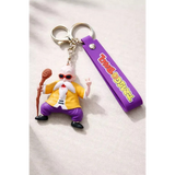 3D PVC Figure Keychain - Dragon Ball Z - Master Roshi Staff Peace Sign