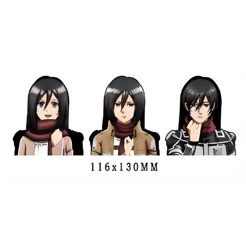 3D Lenticular Sticker - Attack on Titan - Mikasa Ackerman Casual & Military Outfits