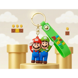 3D PVC Figure Keychain - Mario Y Luigi - Mario Luigi Saluting
