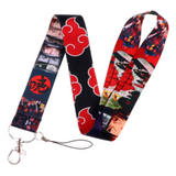 Lanyard - Naruto - Akatsuki Clouds and Various Characters (Naruto, Sasuke, Kakashi, Itachi, Madara, Etc.)