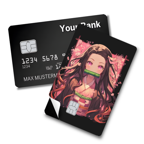 Credit Card Skin Sticker - Demon Slayer - Nezuko Kamado with Cherry Blossom