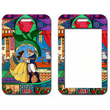 ID Card Badge Holder - Beauty and the Beast - Belle And Beast Stained Glass