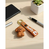 3D PVC Figure Keychain - Pets - Buddy Poodle Sitting Tongue Out