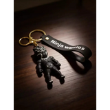 3D PVC Figure Keychain - Marvel - Black Panther Standing White Accents