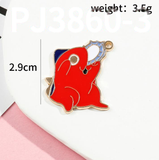 Bracelet Charm - Lilo & Stitch - red Stitch standing waving