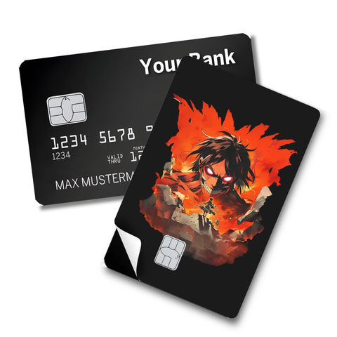 Credit Card Skin Sticker - Attack on Titan - Eren Yeager Titan Form