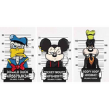 3D Lenticular Poster 12x16 - Disney - Donald Duck, Mickey Mouse, Goofy (Mugshot Parody)