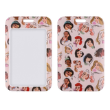 ID Card Badge Holder - Disney Princesses - Disney Princesses - Pink Princess Faces Tossed Pattern