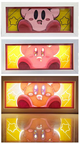 3D Paper Carving Light Lamp - Nintendo - Kirby