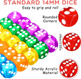 TCG Generic D6 Dice 14mm Translucent Colored — Pack of 6 TCG accessory