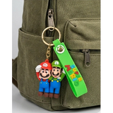 3D PVC Figure Keychain - Mario Y Luigi - Mario Luigi Saluting