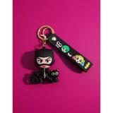 3D PVC Figure Keychain - DC Comics - Catwoman With Black Cat