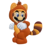 Mario Tanooki PVC keychain