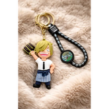 3D PVC Figure Keychain - One Piece Sanji - Sanji Chef Holding Pancakes