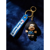 3D PVC Figure Keychain - Mafalda - Manolito Blue Checkered Shirt