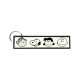 Peanuts Linus van Pelt, Snoopy, Lucy van Pelt, Charlie Brown embroidery keychain