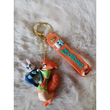 3D PVC Figure Keychain - Zootopia - Nick Judy Dancing