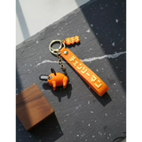 3D PVC Figure Keychain - Chainsaw Man - Pochita 3D Figure With Orange Strap