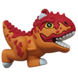 3D PVC Figure Keychain - Dinosaurios - Chibi Carnotaurus Roaring