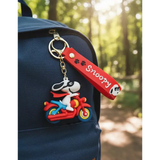 3D PVC Figure Keychain - Peanuts - Snoopy Super Riding Motorcycle